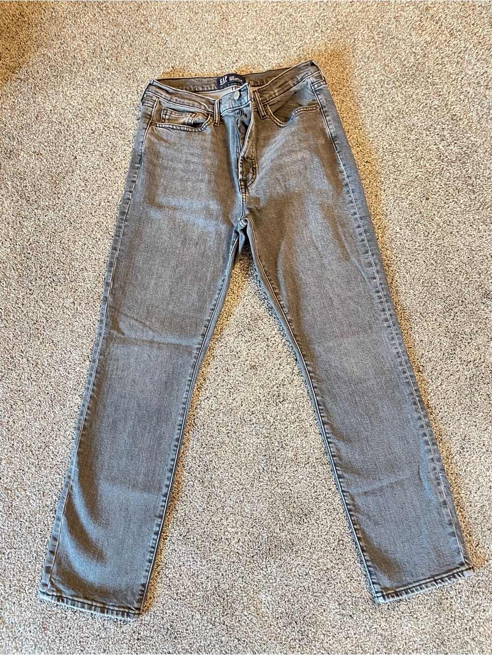 GAP Washed Gray Vintage Slim Straight Jeans